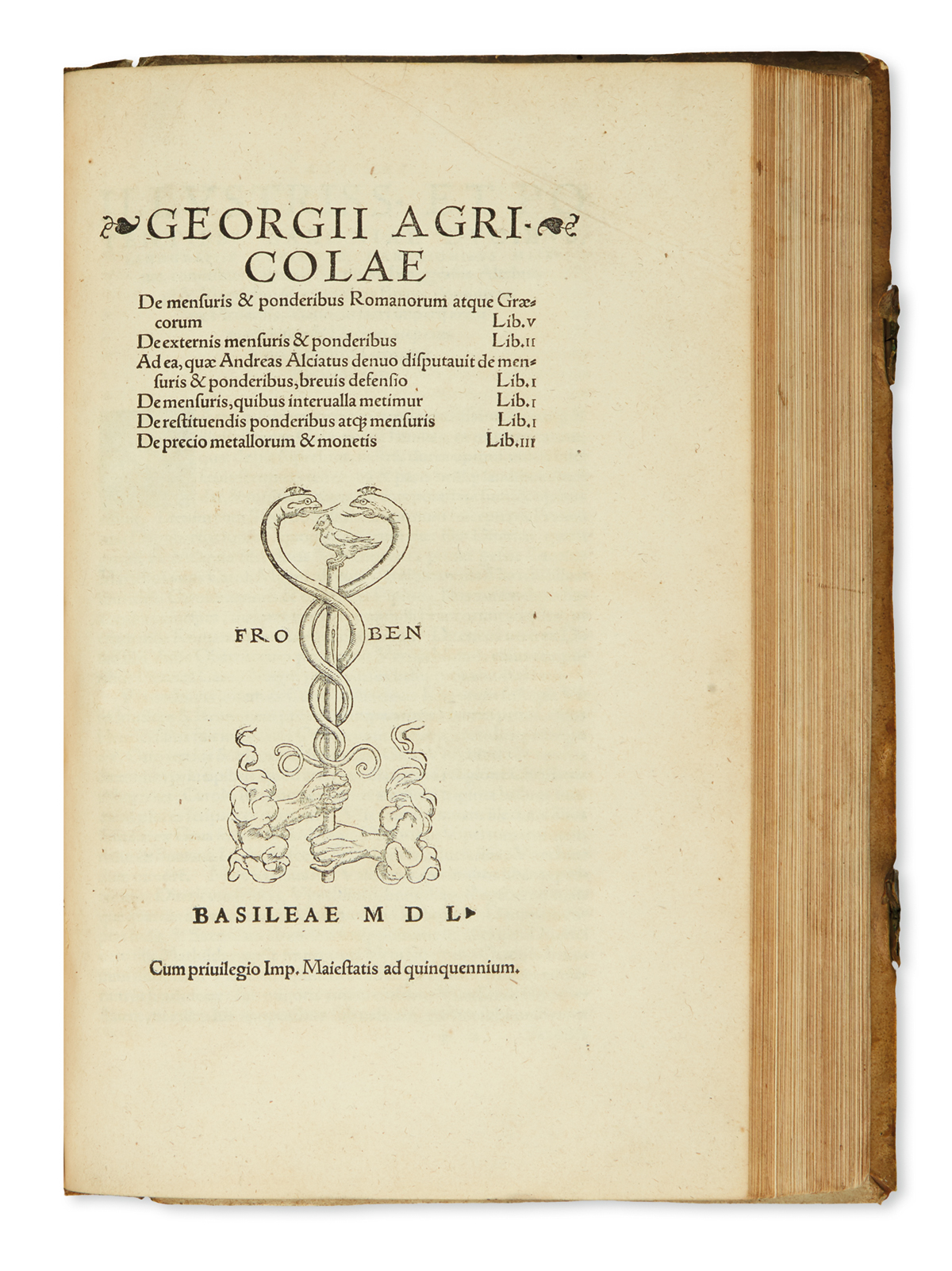 SCIENCE AGRICOLA GEORG De ortu causis subterraneorum 1546